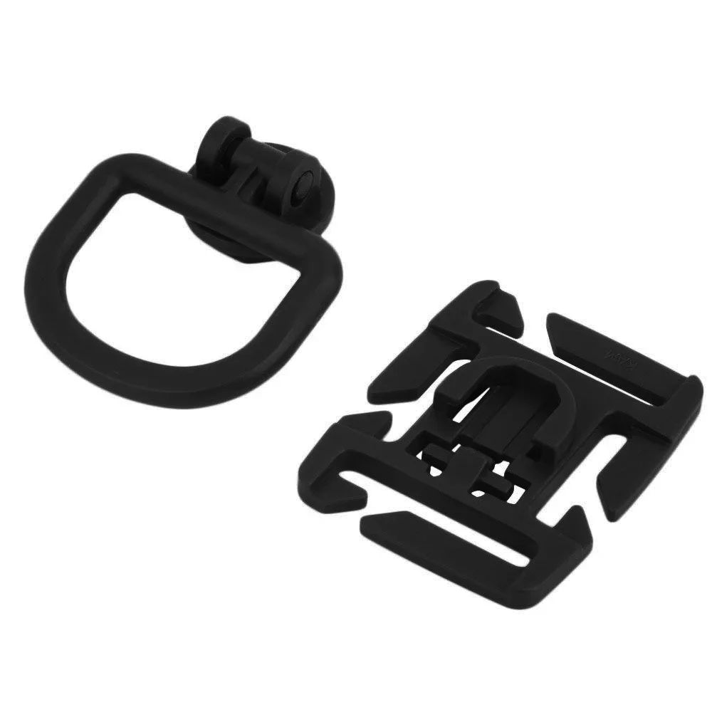 Clips de anillo en D con rotación de 360 para exteriores, accesorios para bolsa táctica, accesorio de correas MOLLE, mochilas, bloqueo Grimloc de anillo en D, 4 Uds. - imagen 5