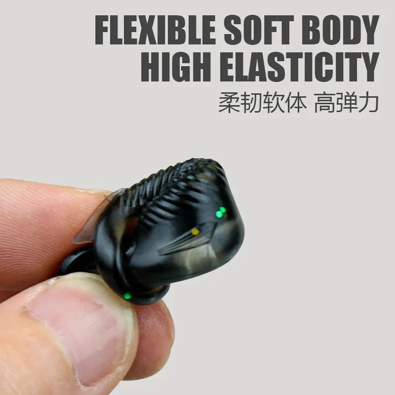 Swolfy, 10 Uds., 65mm/2,8g, pequeños peces reales, cola en T, cebos blandos, señuelo 3D, ojo de pez, Wobblers artificiales, juego de pesca Swimbait de silicona - imagen 3