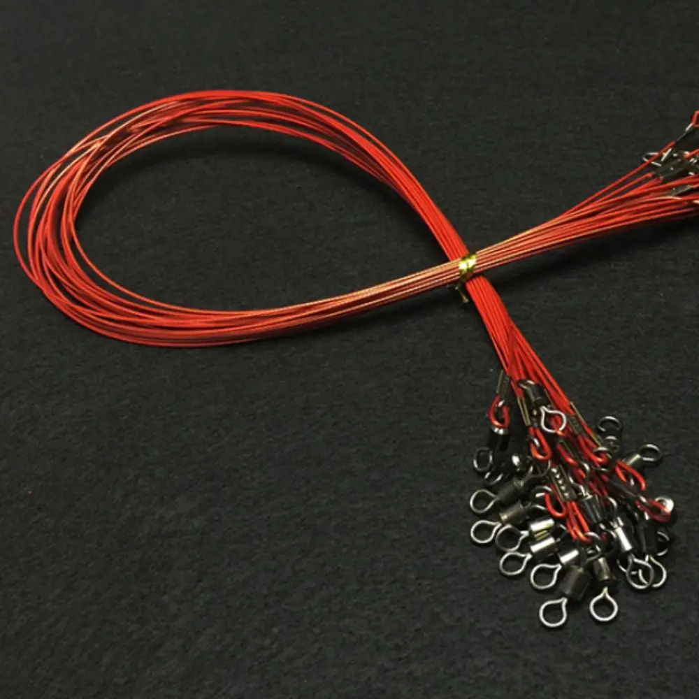 Cable de acero para pesca en el mar, línea líder de 125lb, 1,0mm, gran tamaño, antimordedura, 10 piezas - imagen 5