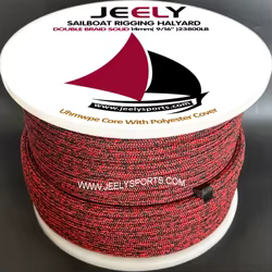 Todos los tamaños 4-14 mm por 30 m UHMWPE Core Chaqueta de poliéster Cuerda de velero trenzada doble