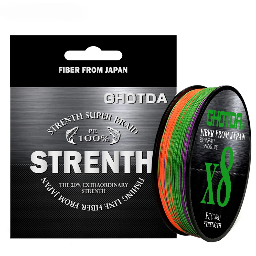 Ghotda-sedal de Pesca trenzado de 8 hebras, multifilamento de 100M PE, tejido con mosca para agua salada, Pesca de carpa, superfuerte, 6,0-35,8 KG - imagen 3