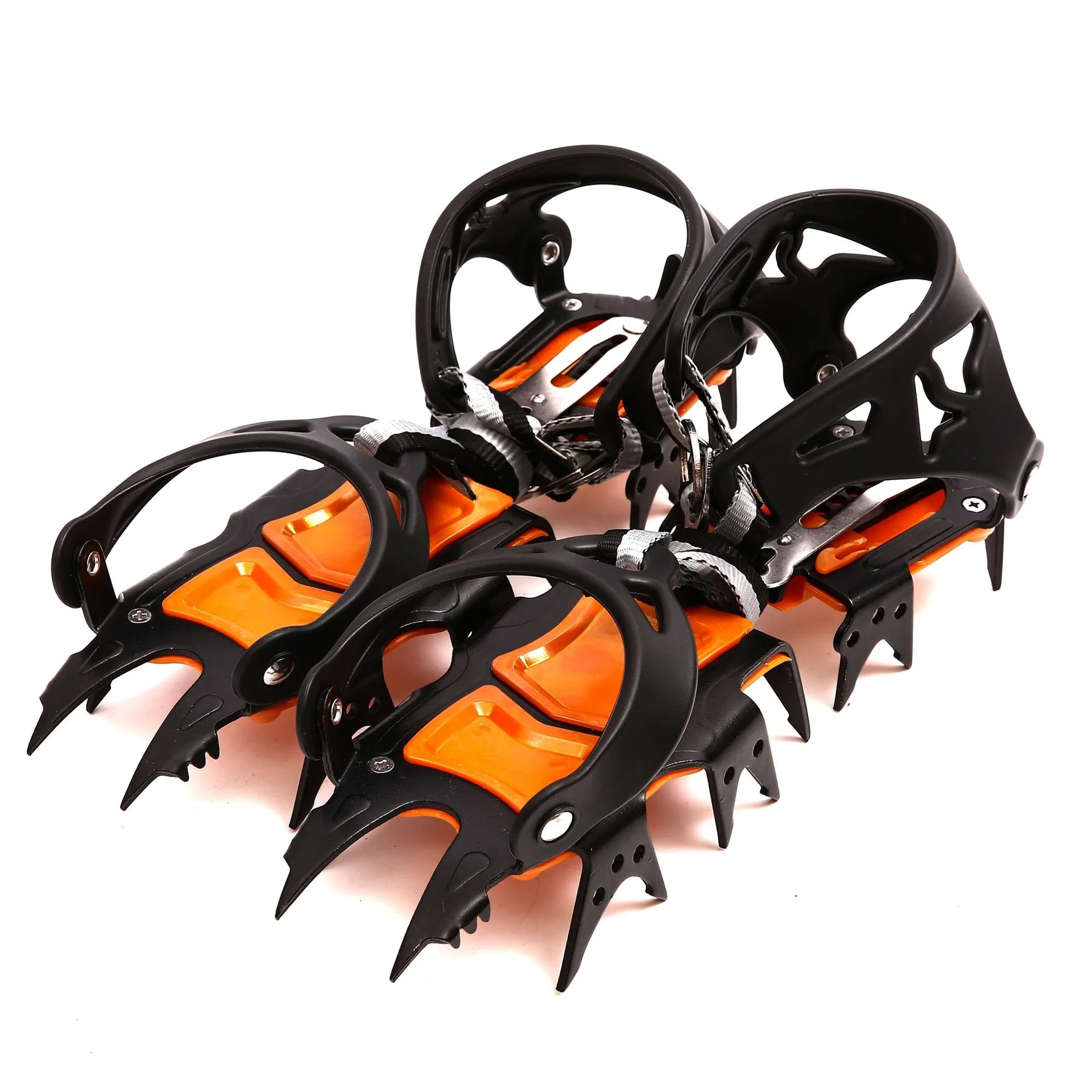 NUNATAK-crampones con garras grandes, 10/18 dientes, raquetas de nieve de acero inoxidable, Crampones antideslizantes, suela de zapato de invierno, tachuelas, zapatos de hielo antideslizantes