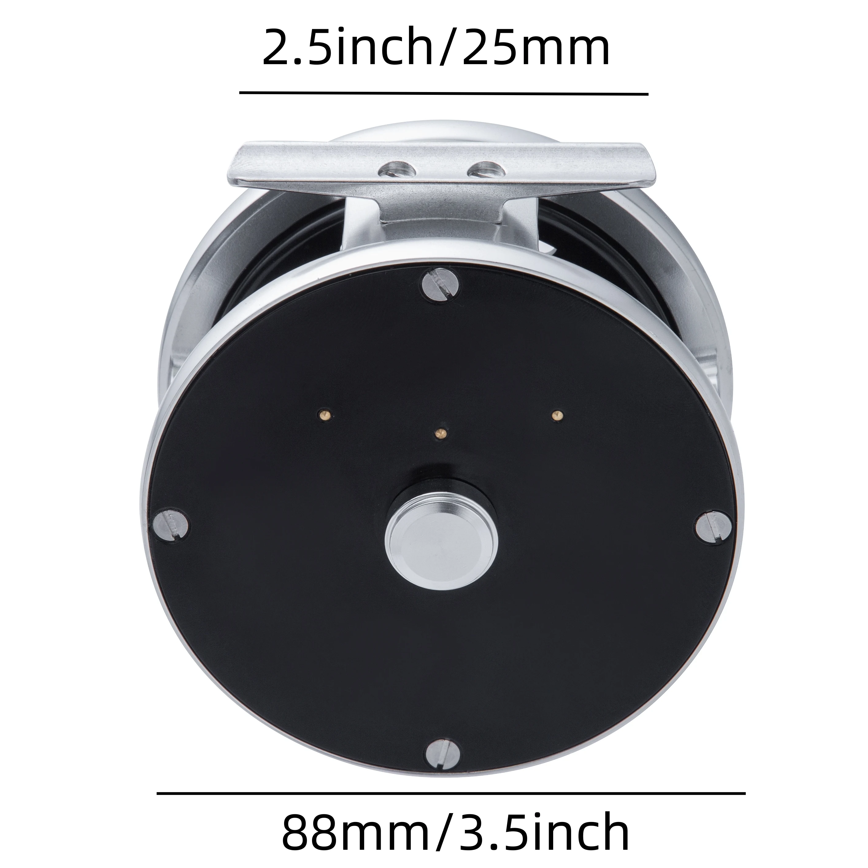 Carrete de pesca con mosca clásico Vintage 7/9wt, 88mm, clic y trinquete, aluminio mecanizado CNC, zurdos/derechos para agua dulce y salada - imagen 5
