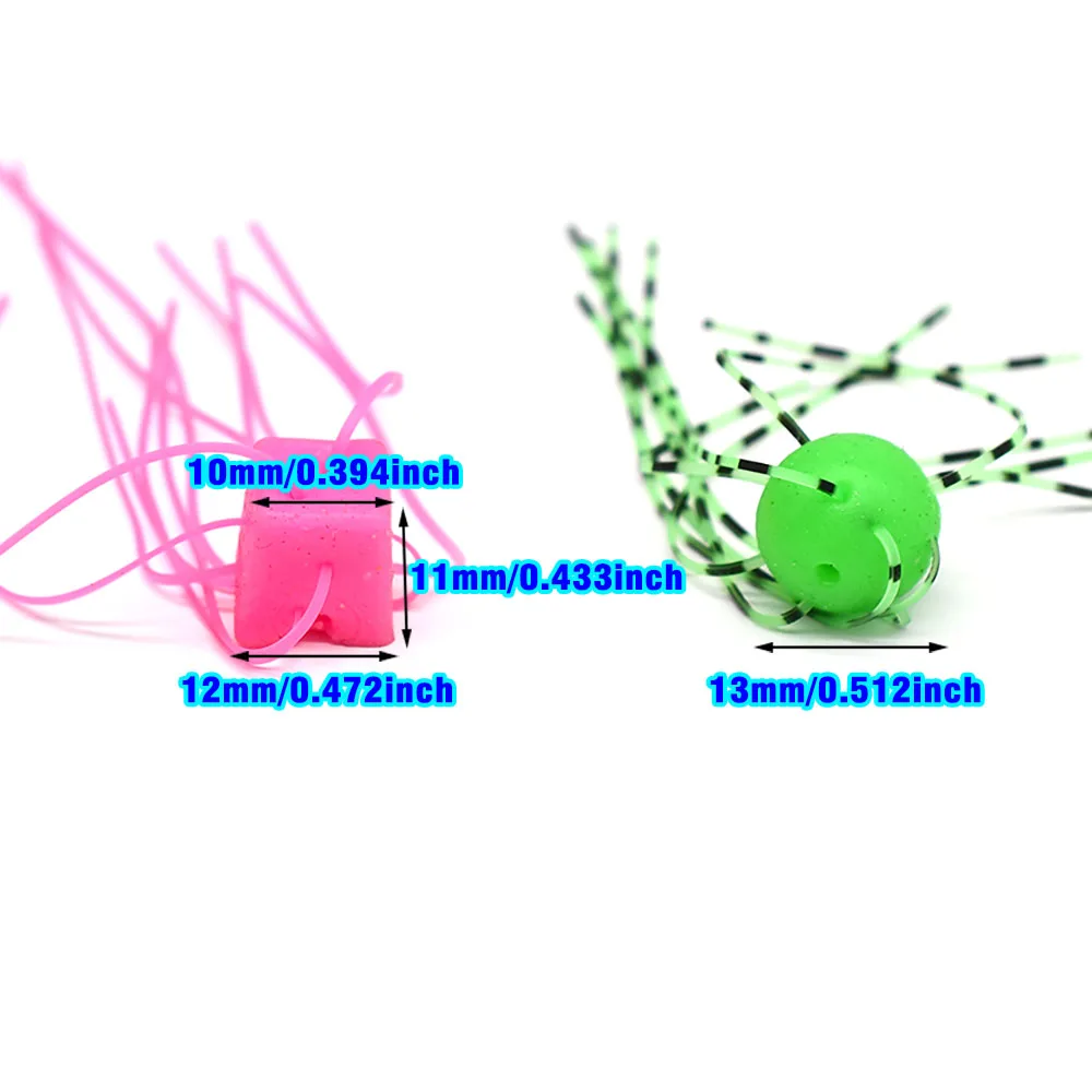 Señuelo de pesca suave Power Secret, dados de goma hechos a mano, juego de bricolaje, cebo de lubina, faldas de silicona de alta densidad para accesorios de pesca, 5 uds. - imagen 5