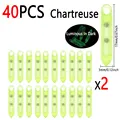 40pcs Chartreuse