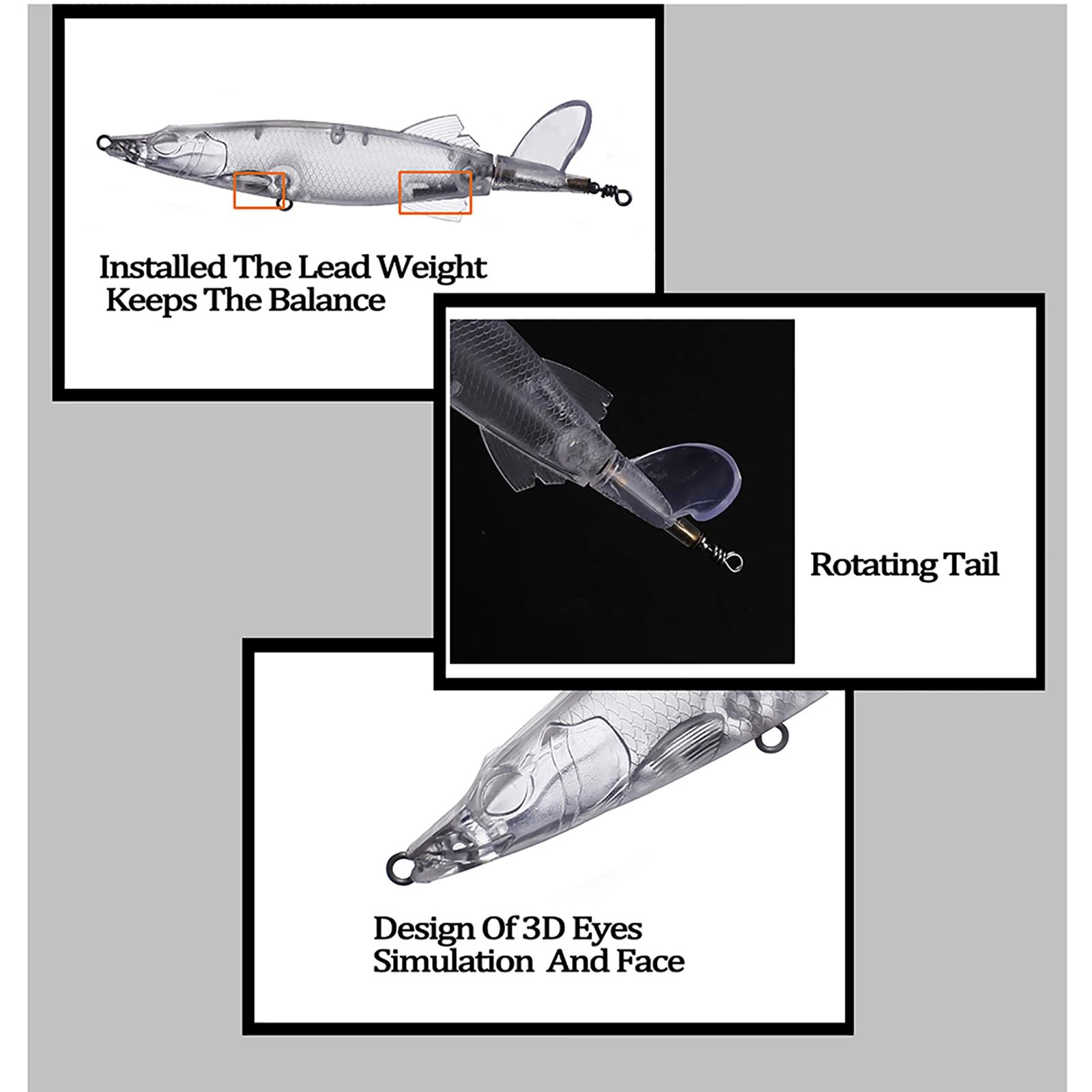 Chan'sHuang 10 Uds Popper Topwater en blanco 12,5 cm 13,5g cebo de pesca sin pintar cuerpo transparente cola giratoria pesca Lur - imagen 4