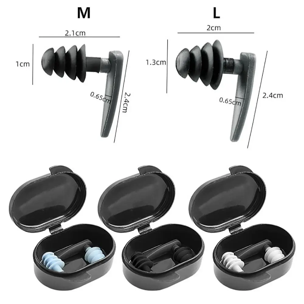 Nuevos tapones para los oídos de silicona para nadar, diseño impermeable de 4 capas, tapones para los oídos con protección para los oídos, tapones para los oídos para ducha - imagen 3
