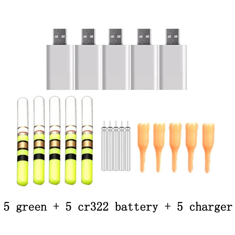 green and 5 charger