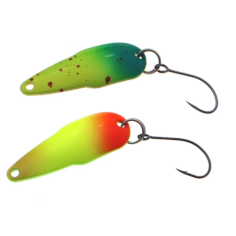 HISTOLURE-señuelo de pesca de plantilla de Metal colorido, cebo de cuchara, un solo gancho, señuelo de trucha, aparejos de pesca, 3,2 cm, 2,5g - imagen 3