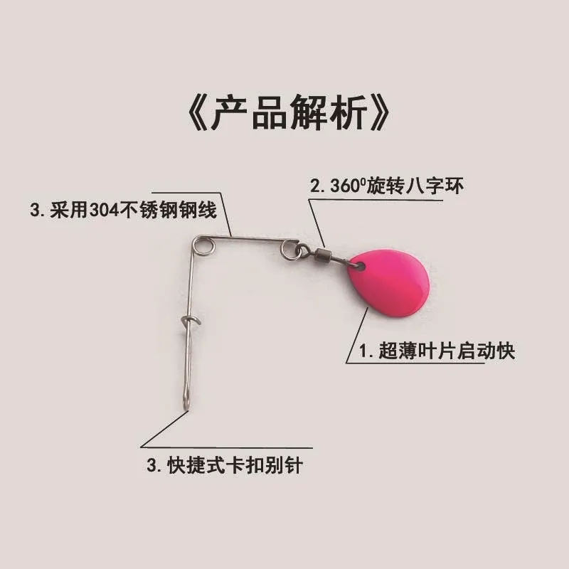 Pit Luia-gancho de cabeza de plomo, accesorio compuesto de purpurina Luia, conjunto de brillo giratorio de bajo de ruido, enderezar la boca de uno - imagen 2