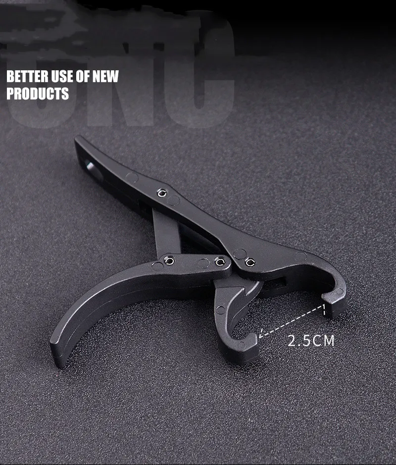 Una herramienta negra con una regla