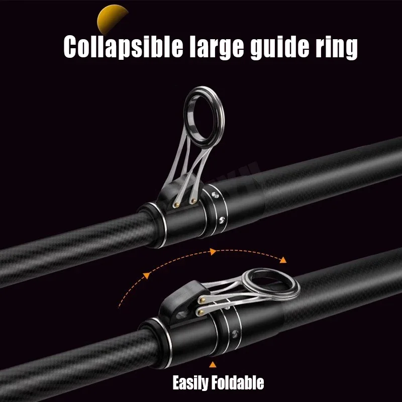3,6 m 4,5 m 5,0 m 5,4 m caña de pescar telescópica distancia lanzamiento caña giratoria lanzamiento Surfcasting carbono Baitcasting playa Rock Rod - imagen 5
