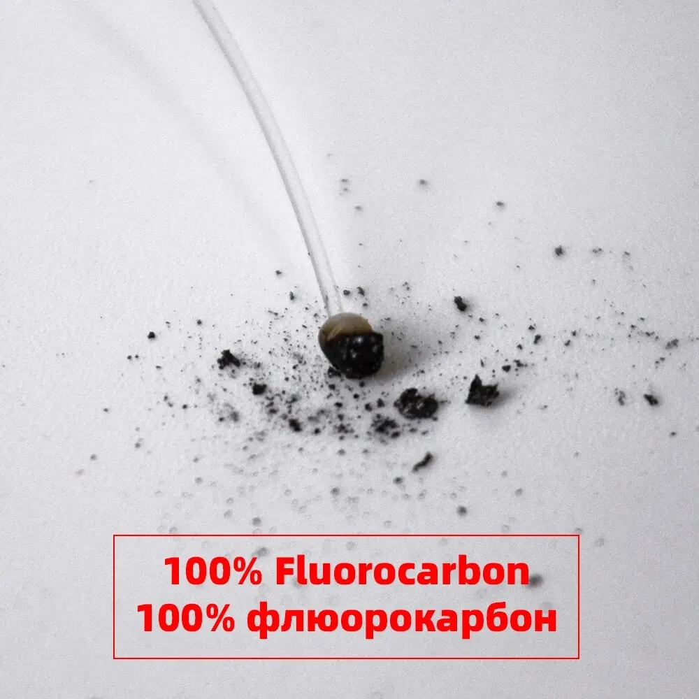 Hirisi-sedal de pesca de carpa, hilo de pesca de fluorocarbono súper rígido, aparejo Chod, 15lb, 20lb, 27lb, 32lb, transparente, 20m - imagen 3