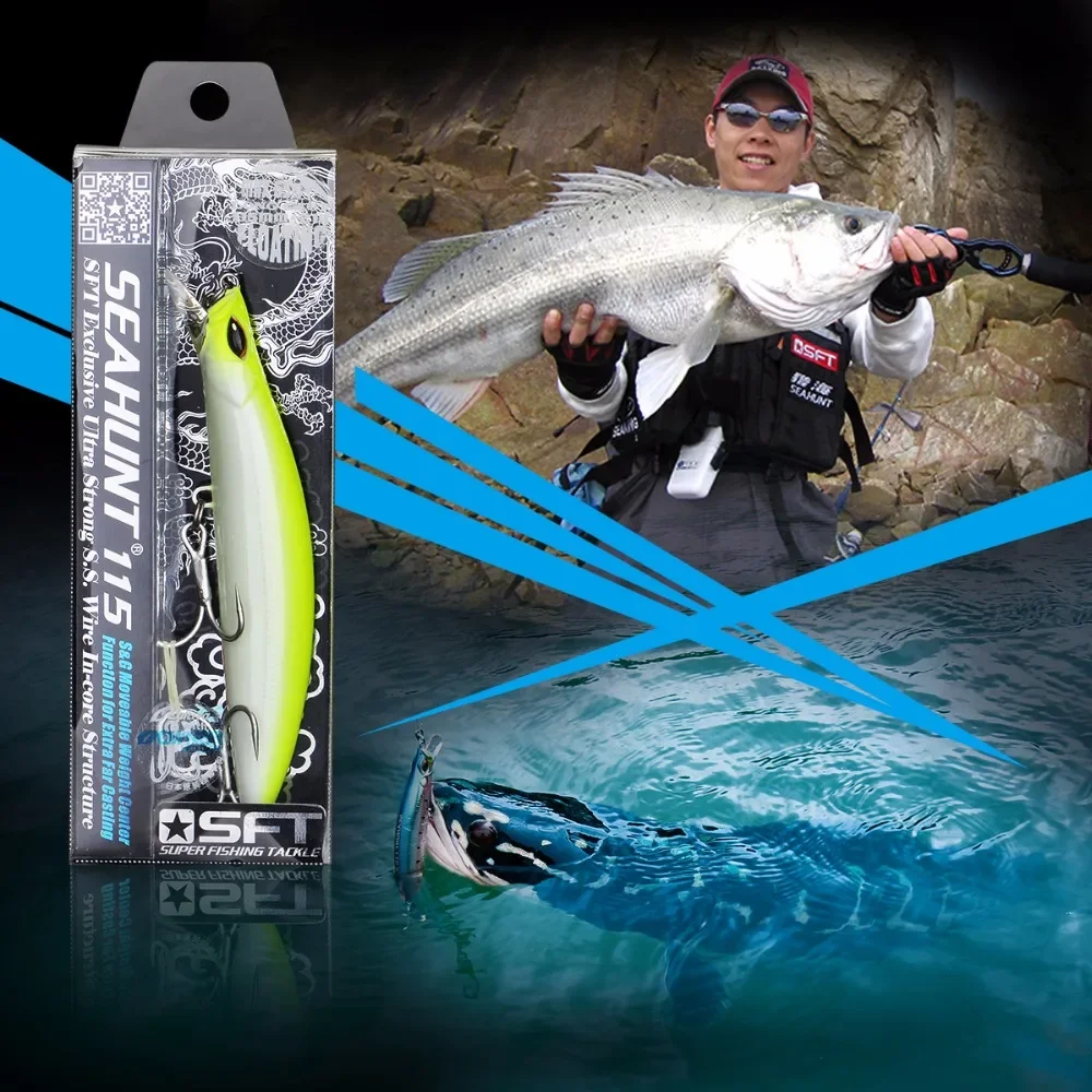 Señuelo de pesca de pececillos marinos, cebo duro flotante, 115MM, 21G - imagen 4