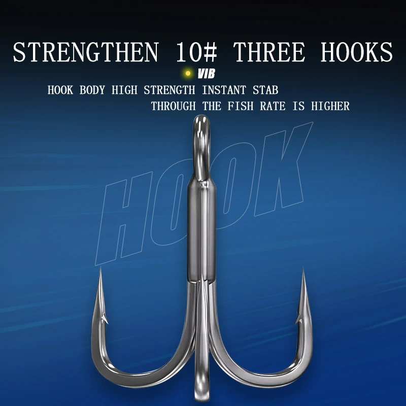 WEIHE 5 uds 8,7g 4,5 cm 5 colores Artificial duro VIB señuelo de pesca cebo duro biónico 10 #   Señuelos VIB que se hunden con gancho - imagen 5