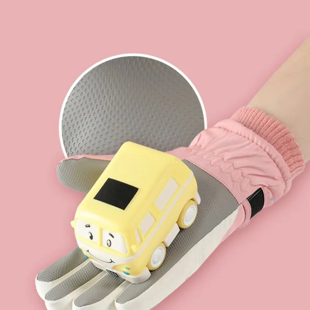 Guantes de esquí gruesos y cálidos portátiles, manoplas deportivas antideslizantes a prueba de viento, guantes de ciclismo con pantalla táctil para Snowboard y nieve, para niños y niñas