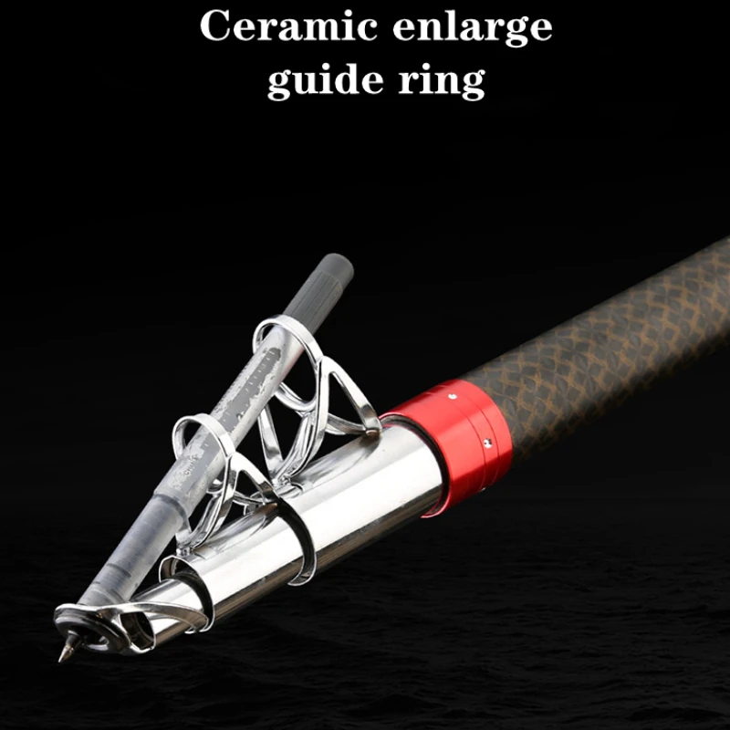 Caña de pescar telescópica superdura, alta resistencia al carbono, accesorios de Pesca - imagen 4