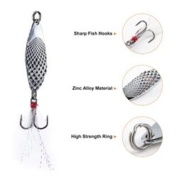 Cucharas metálicas Goture 5‑15 g – Anzuelos afilados, aerodinámicos