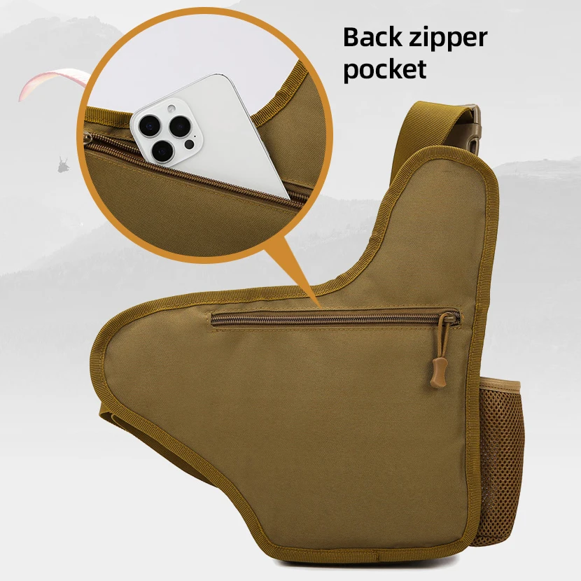 Bandolera táctica Molle para pesca, mochila individual para viaje, escalada, bolso de hombro para caza al aire libre, bolsa de almacenamiento de cebo para ciclismo - imagen 4