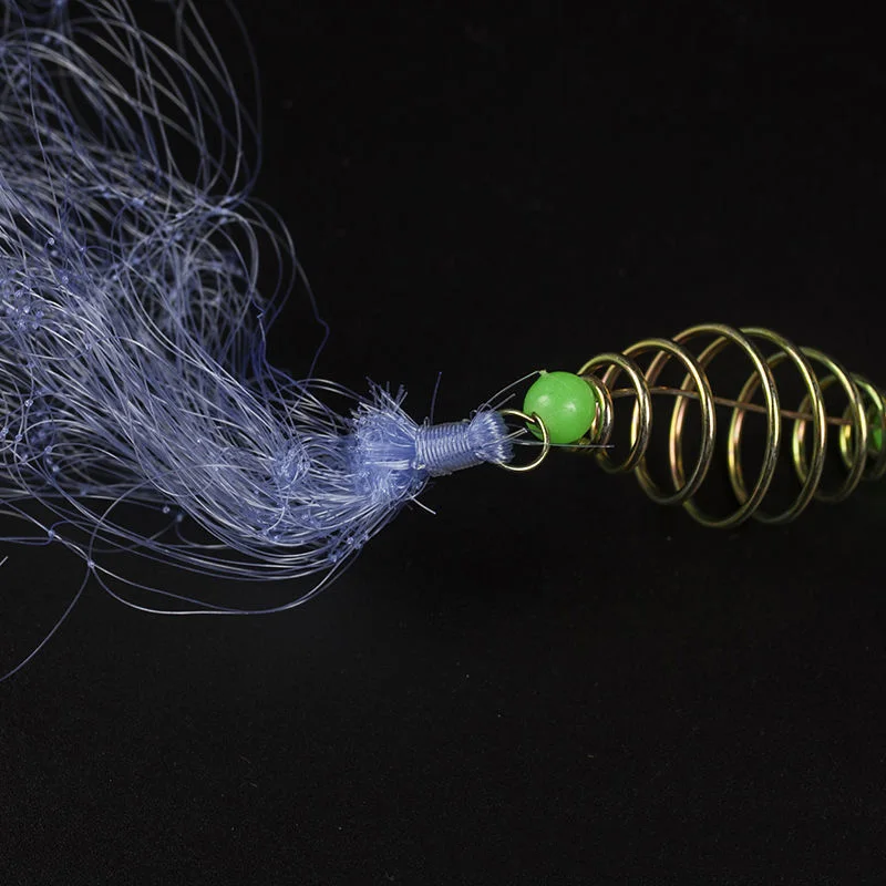 Red de pesca con cordones de resorte de cobre duradero, cuentas luminosas, red de malla, aparejos de pesca, B628, 4 #6 #8 #10 #12 #, 0,1 kg-2,5 kg, 1 unidad/lote - imagen 3