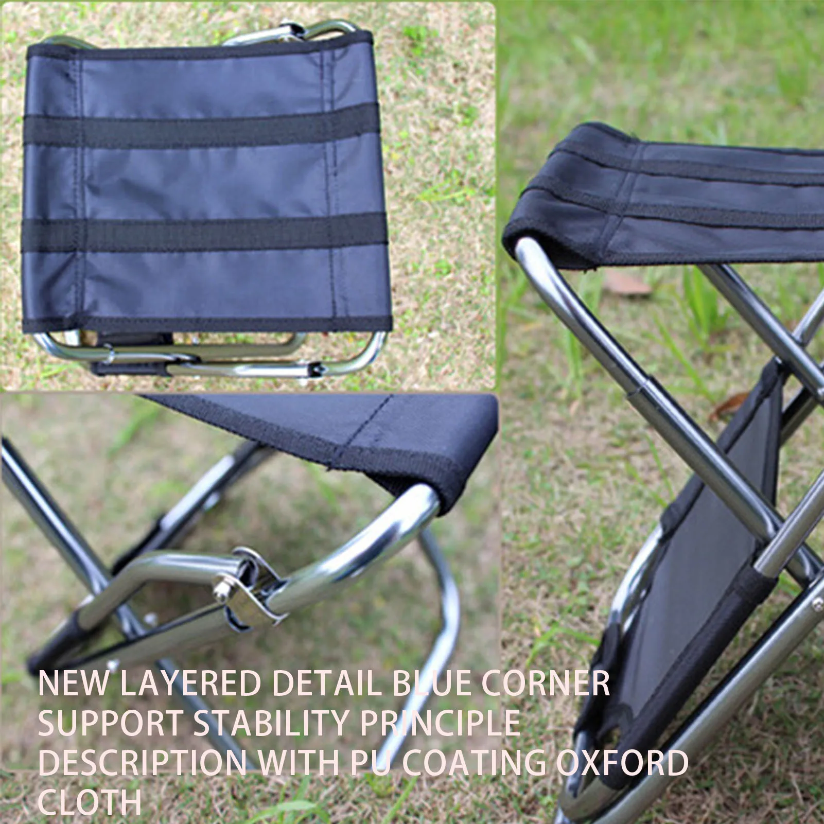Silla de camping portátil plegable de aluminio resistente para pesca y playa - imagen 5
