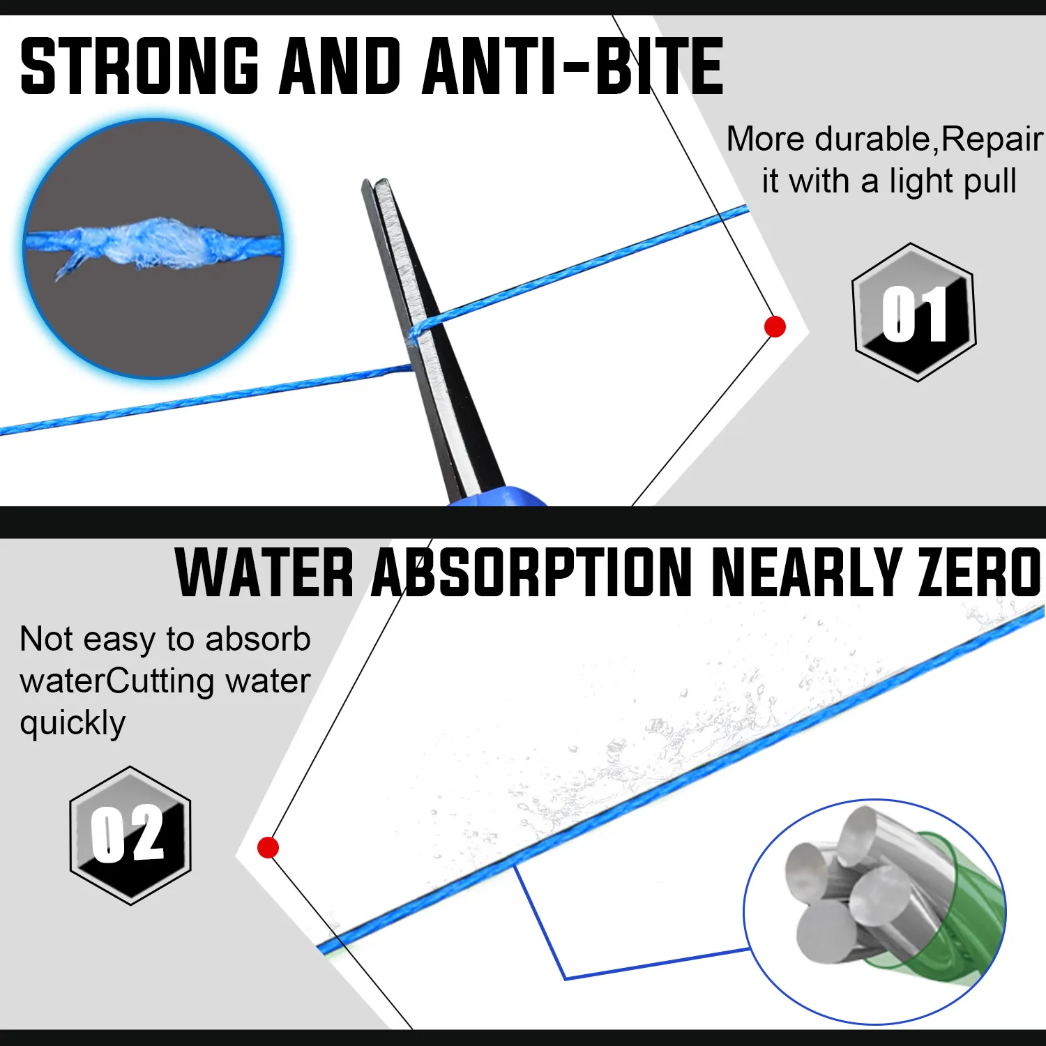 Sougayilang-sedal de pesca trenzado de PE, 4 hebras, 100M, 300M, 18-66LB, suave y duradero, adecuado para pesca de carpa - imagen 3