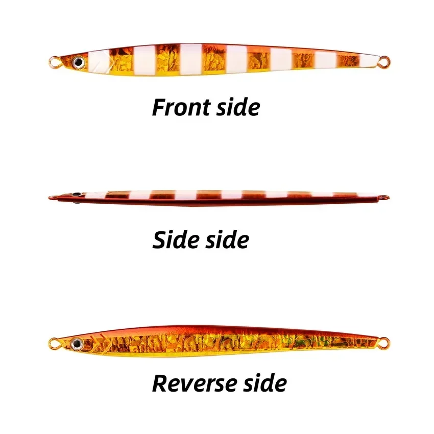 Señuelo de pesca con plantilla de Metal largo y lento, cuchara de Jigging de fundición lenta, 60G, 80G, 100G, cebo de Metal Artificial, aparejos de mar, 1 Uds. - imagen 3