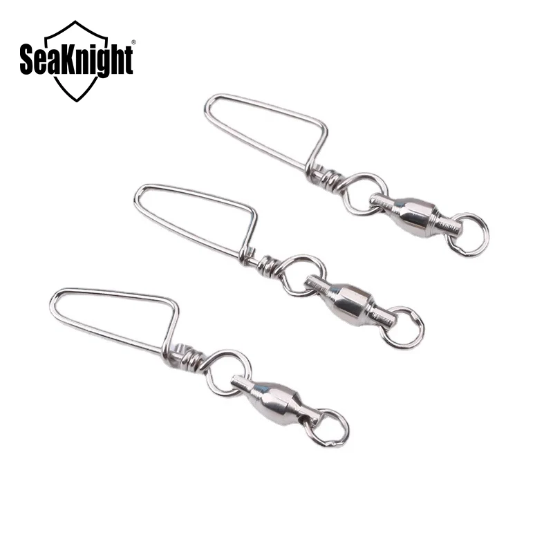 SeaKnight-conector de pesca de acero inoxidable, 10 unidades/1 bolsa, eslabones de Metal potentes, anillo de conexión de 2024 KG, a presión, 125 - imagen 2