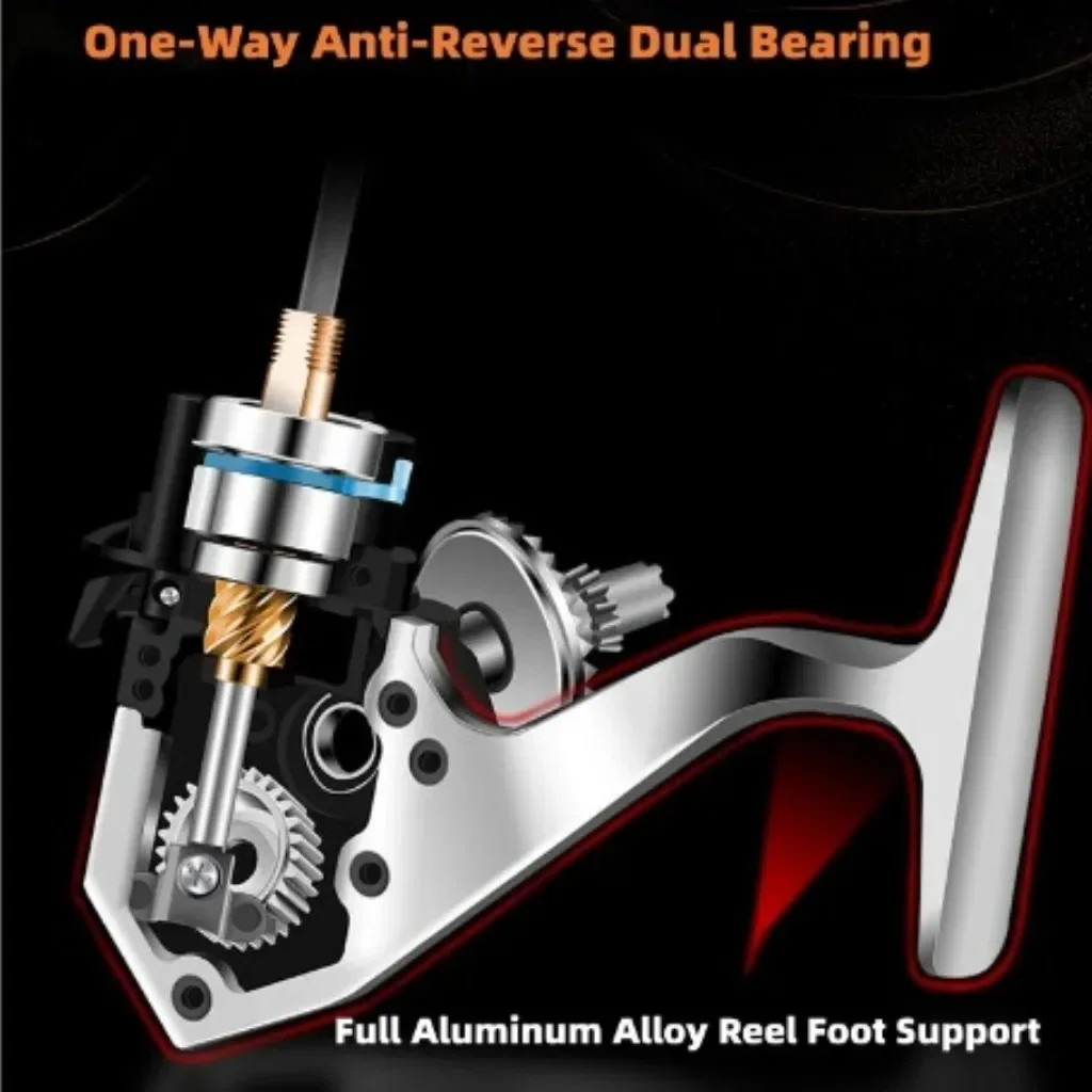 Carrete de pesca de Jigging de agua salada Mavllos KUAFU relación 5,7:1 fuerte potencia de arrastre 20kg carrete giratorio anticorrosión para lubina - imagen 5