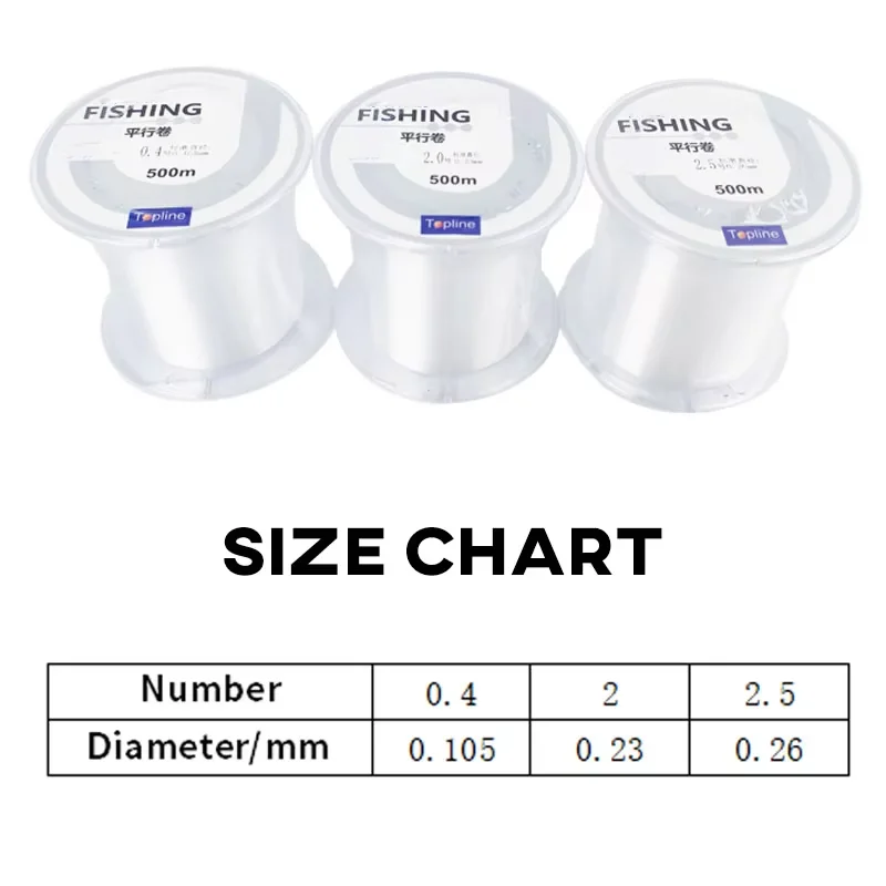 Sedal de pesca de nailon de 500m, monofilamento súper fuerte japonés, sublínea de pesca, venta al por mayor, gran objeto, 1 ud. - imagen 3