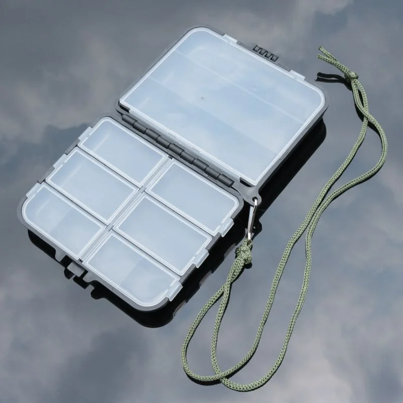 Caja de accesorios de pesca de señuelos de 9 rejillas, multifunción, Divisible con cuerda, piezas portátiles, caja de anzuelos, accesorio de pesca - imagen 2