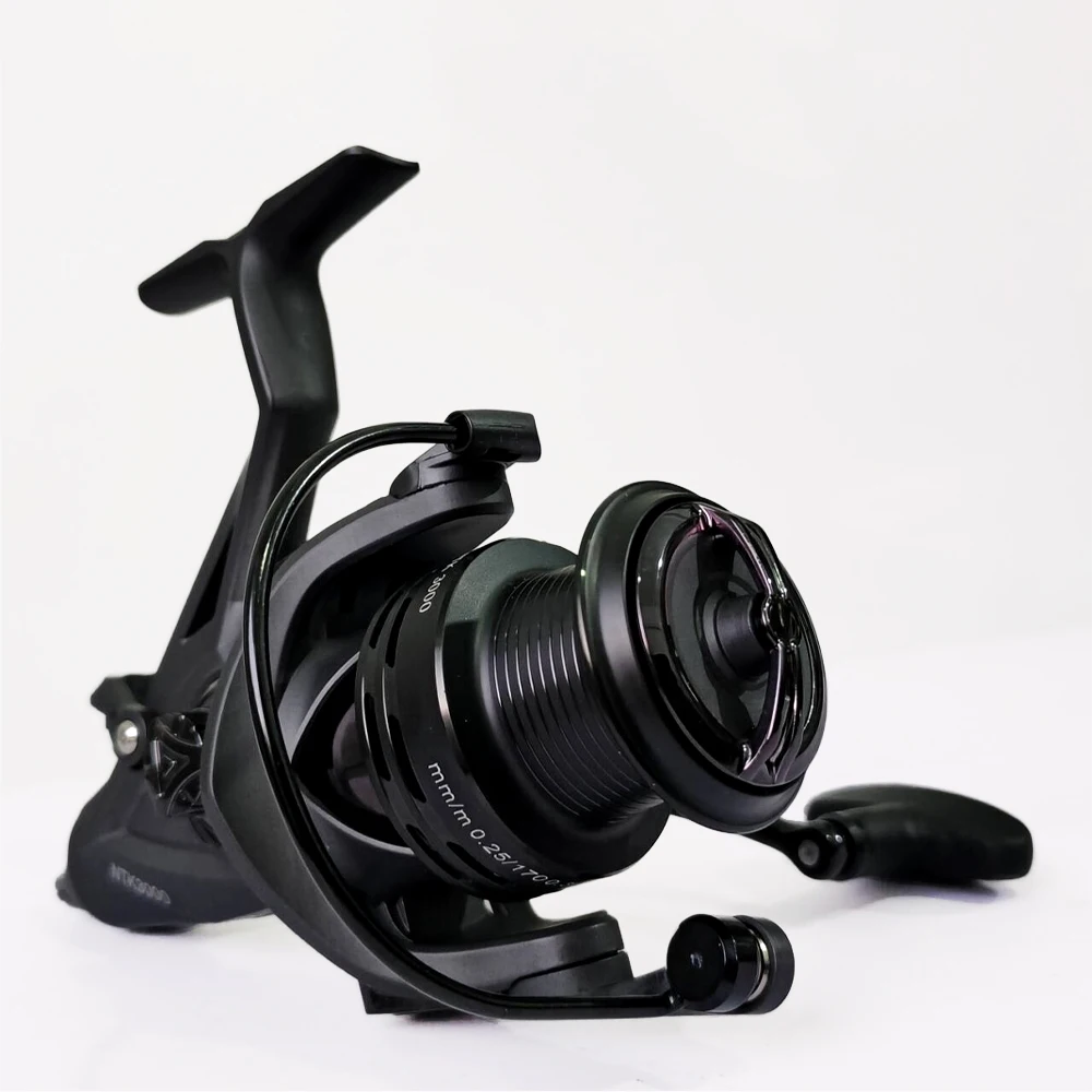 Carrete Spinning Feeder Karpervissen 10-16KG Drag Doble Freno