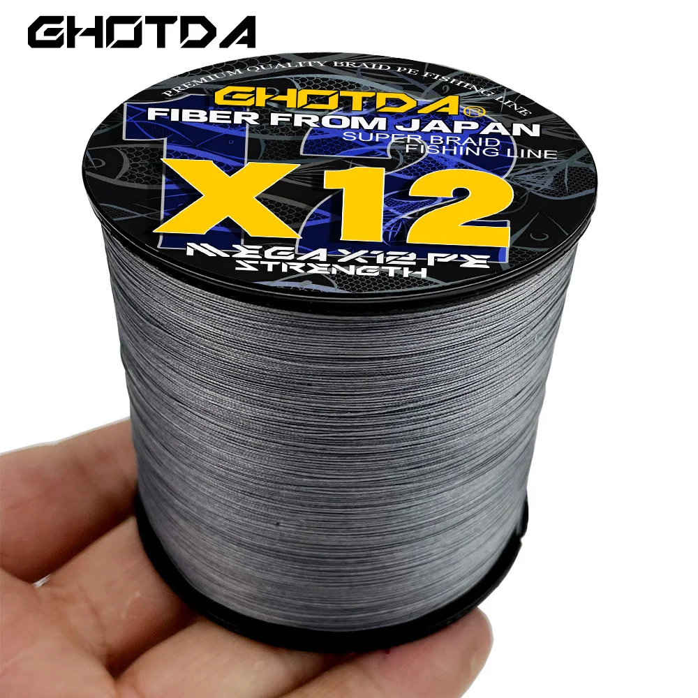 Versión extendida directa de fábrica Ghotda 12X PE línea 1000M línea más suave pesca multifilamento más firme y antimordida - imagen 4