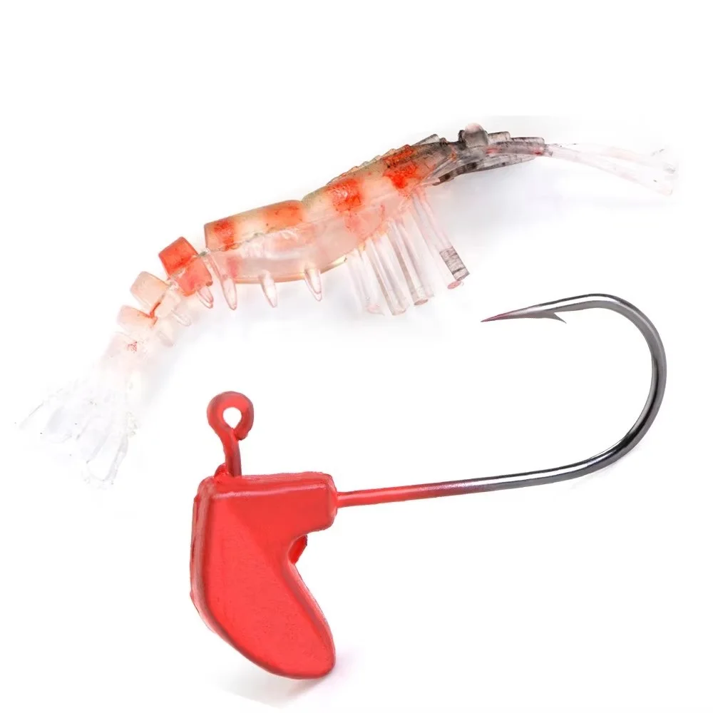 NGB 3 uds 7g 14,5g Jig Head Señuelos de Pesca blandos camarones 7-10cm calamar Jigging silicona cebo Artificial accesorios de pesca - imagen 3