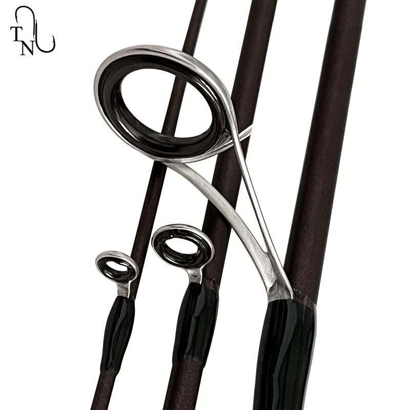TN93-caña de pescar ultraligera de fibra de carbono, 454UL, 4 secciones, guía FUJI K - imagen 4