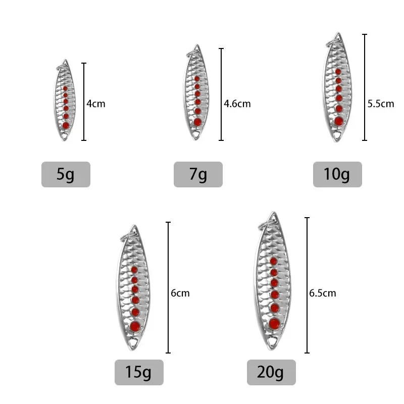Gancho único de lentejuelas a escala de Metal, pluma de ranura de sangre, tres ganchos, cebo falso para cebo, conjunto de Señuelos de Pesca - imagen 5