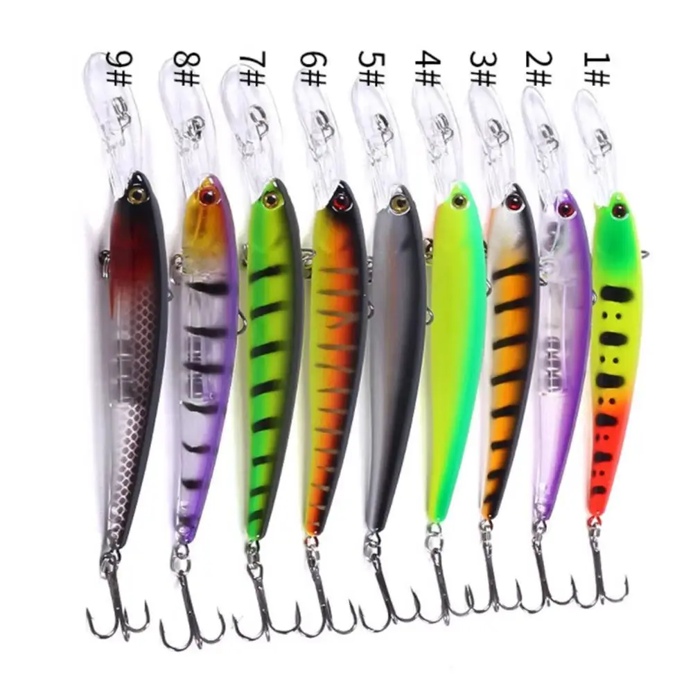 10 Uds Bandit 12,5 cm 11g labio largo Minnow señuelo de Pesca Wobbler profundo Swimbait Dropshot Pesca Artificial pez duro flotante Jerkbait