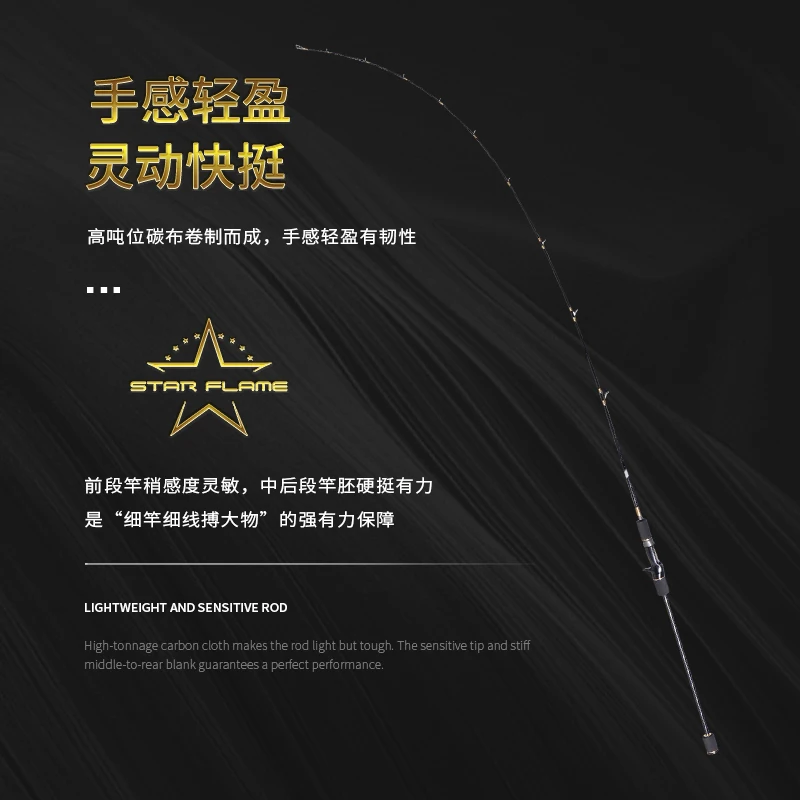 Caña de jigging lento maciza Ecooda Star Flame - imagen 5