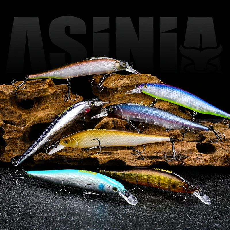 Mavllos-Cebo de fundición de 115mm, 15g, 1,2 m, sistema de peso de tungsteno, manivela Minnow Wobbler, señuelo de pesca superior de calidad - imagen 5