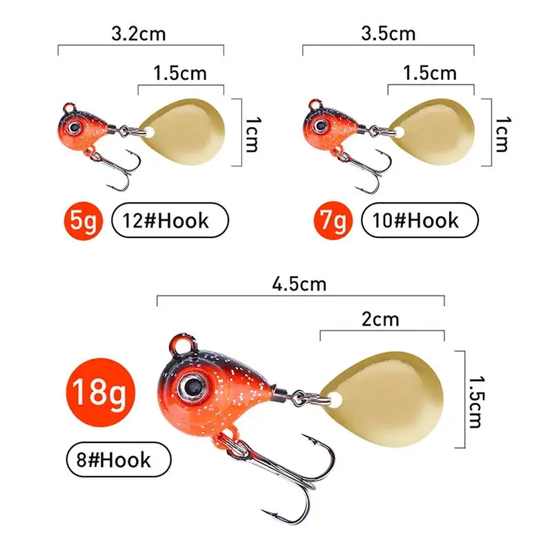 WEIHE 5 uds 5g 7g 18g recién llegado Mini VIBE de Metal con cuchara señuelo de pesca aparejos de pesca Pin Crankbait vibración Spinner S - imagen 2