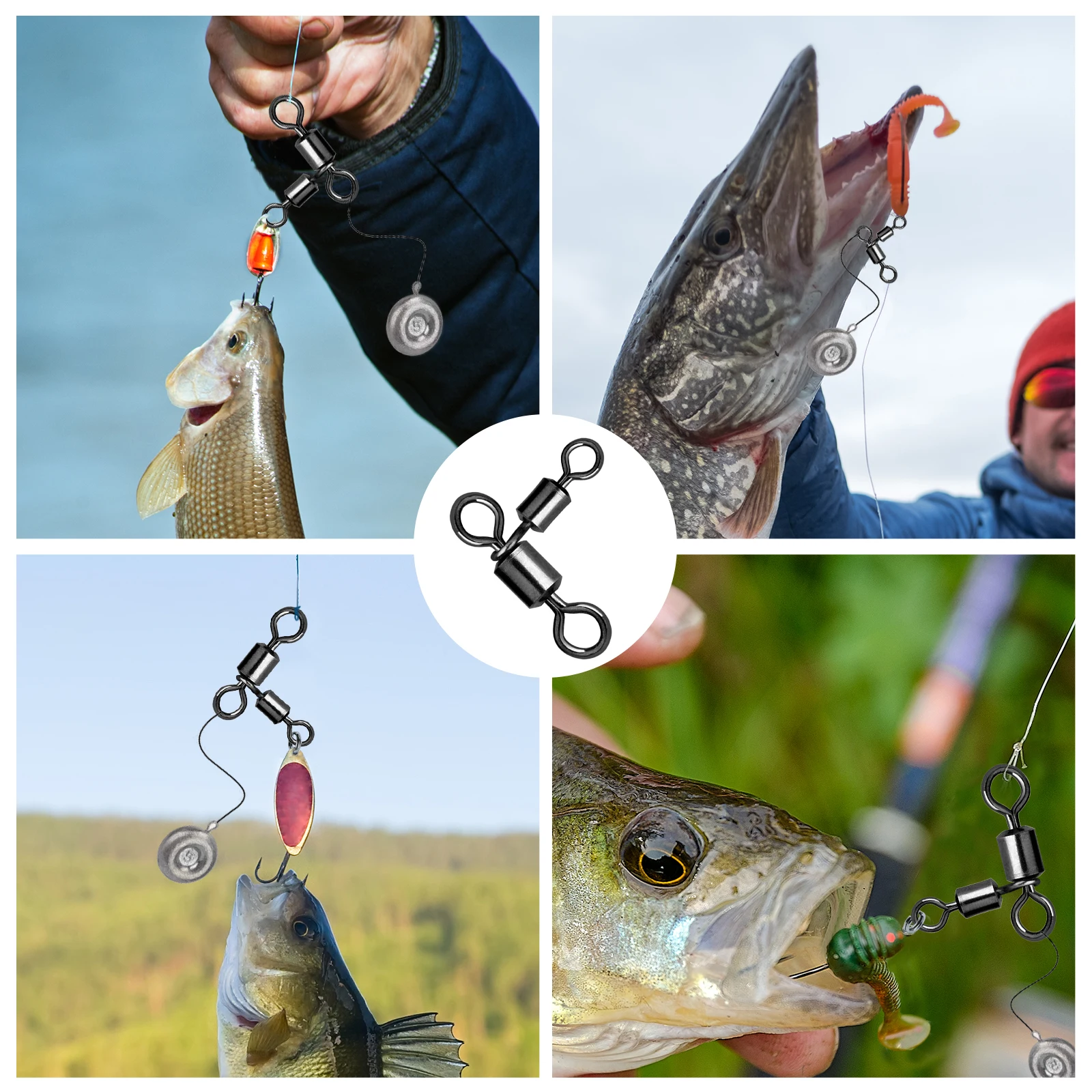 Conector Giratorio 3 Vías FishTrip – Pesca de Bagre - imagen 5