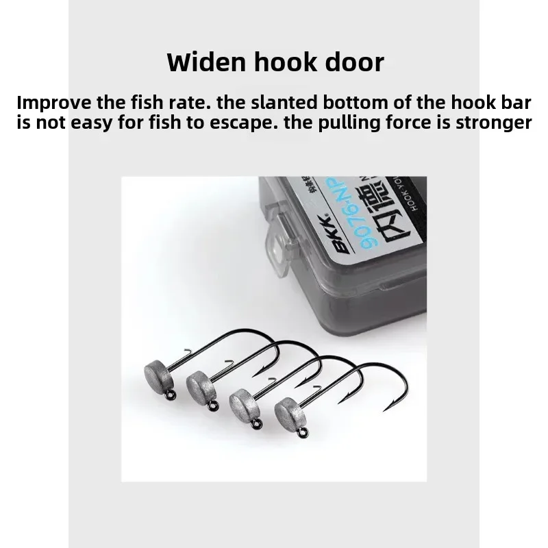 BKK 9076 NP Ned Gancho Cabeza de plomo Ganchos de ficción Diseño resistente y resistente para bajo - imagen 3