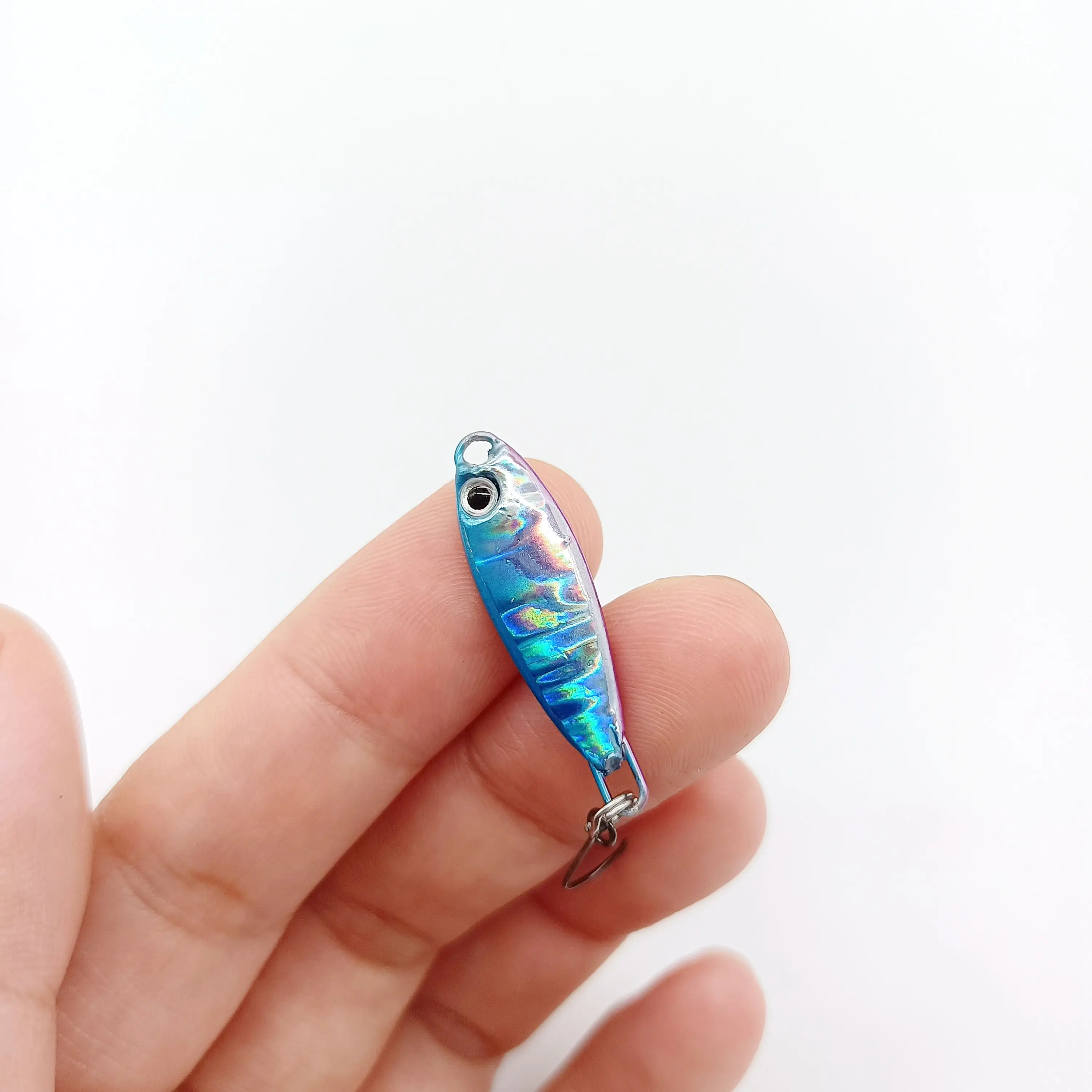 DUODUOYU-Mini señuelo de pesca de plantilla de Metal, 3,5g/5g, cuchara, pez pequeño con un solo gancho, aparejos de pesca de lubina - imagen 5