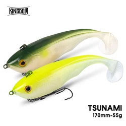 Kingdom Tsunami señuelo blando cola en T – 170 mm para lucio y lubina
