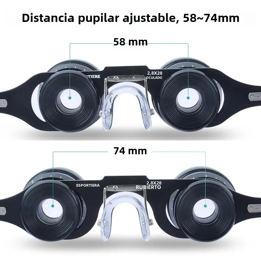 Telescopio de pesca HD 10x34, 10 veces de zoom, binoculares polarizados profesionales, gafas, lente óptica de vidrio potente para herramientas al aire libre - imagen 5