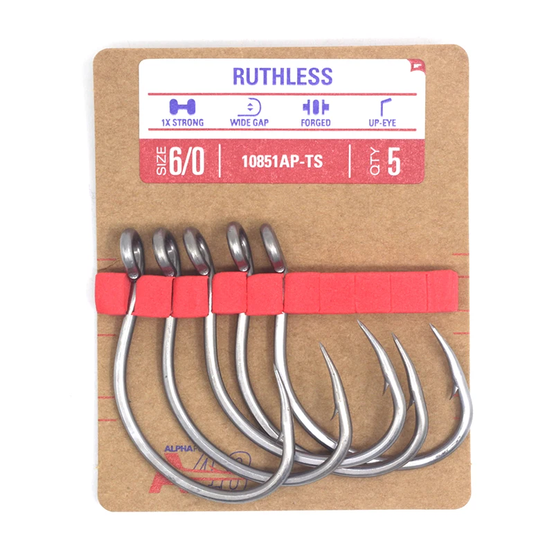 MUSTAD-anzuelo individual de sacudida lenta 10851AP-TS, anillo de gancho, súper resistente al óxido, 1x reforzado, pesca al aire libre, nuevo, 2024 - imagen 5