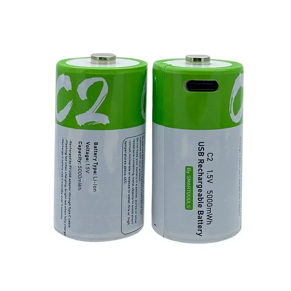Batería recargable LR14 tipo C 1,5V carga rápida para linternas - imagen 3