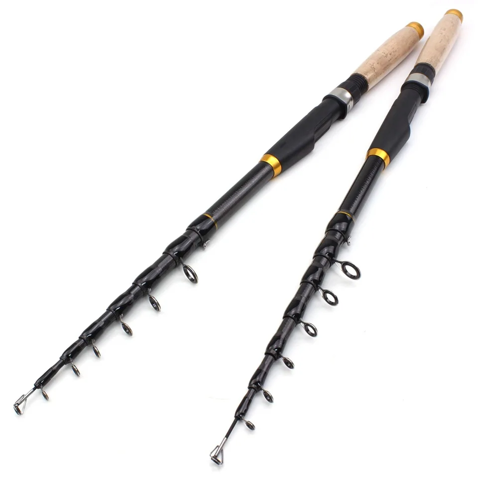 Caña de pescar telescópica fibra de carbono – Potencia M para surf casting
