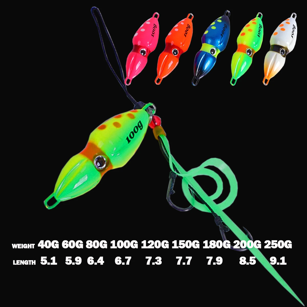 Tenya Kabura Jig Slider Inchiku Jigs 40g80g100g120g150g250g Bucktail plantilla de Metal faldas de goma señuelo de pesca de agua salada gancho pargo - imagen 5