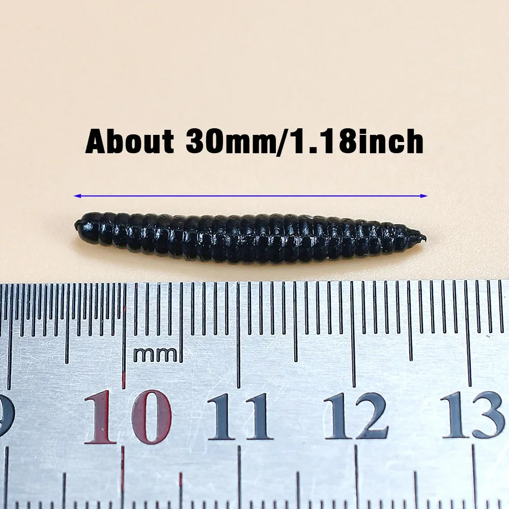 60 uds 30mm lombriz de tierra gusano biónico señuelos de plástico suave simulado Senko larvas cebo de pesca de lubina paquete de gusanos - imagen 3